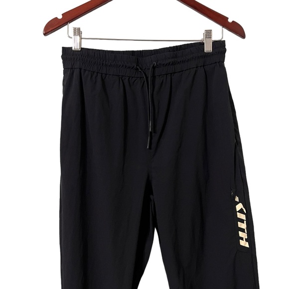 KITH Keala Black Nylon Graphic Track Pants Joggers Sweats - Picture 10 of 12